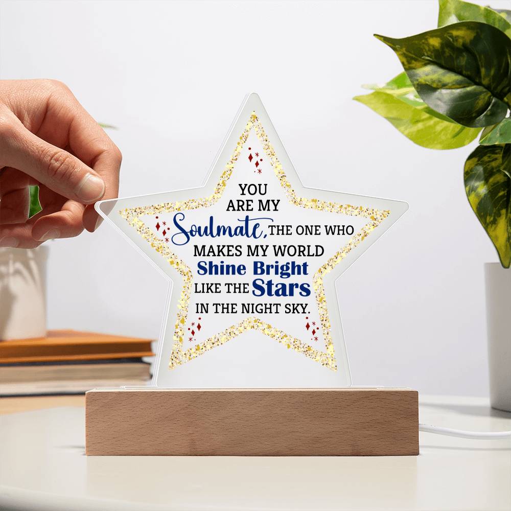 Soulmate Acrylic Star Plaque-[Heartfelt Family Gift]