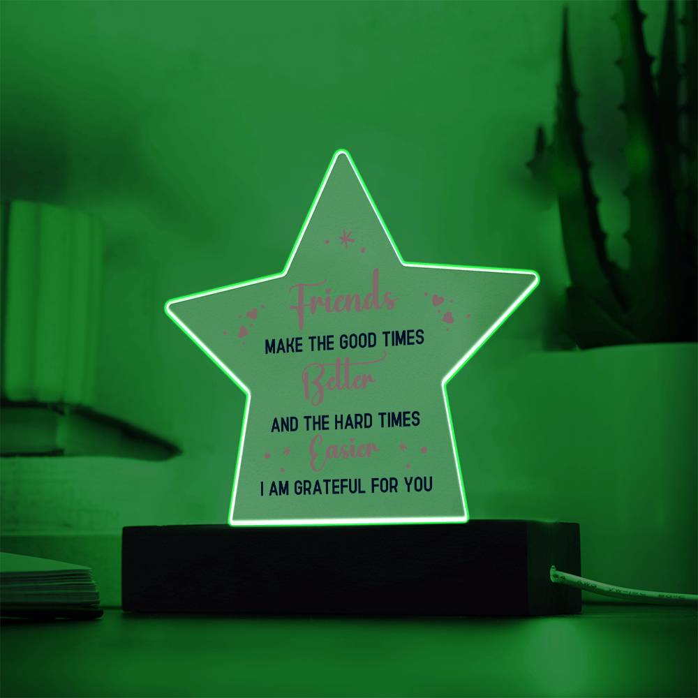 Best Friend Star Acrylic Plaque-[Heartfelt Family Gift]