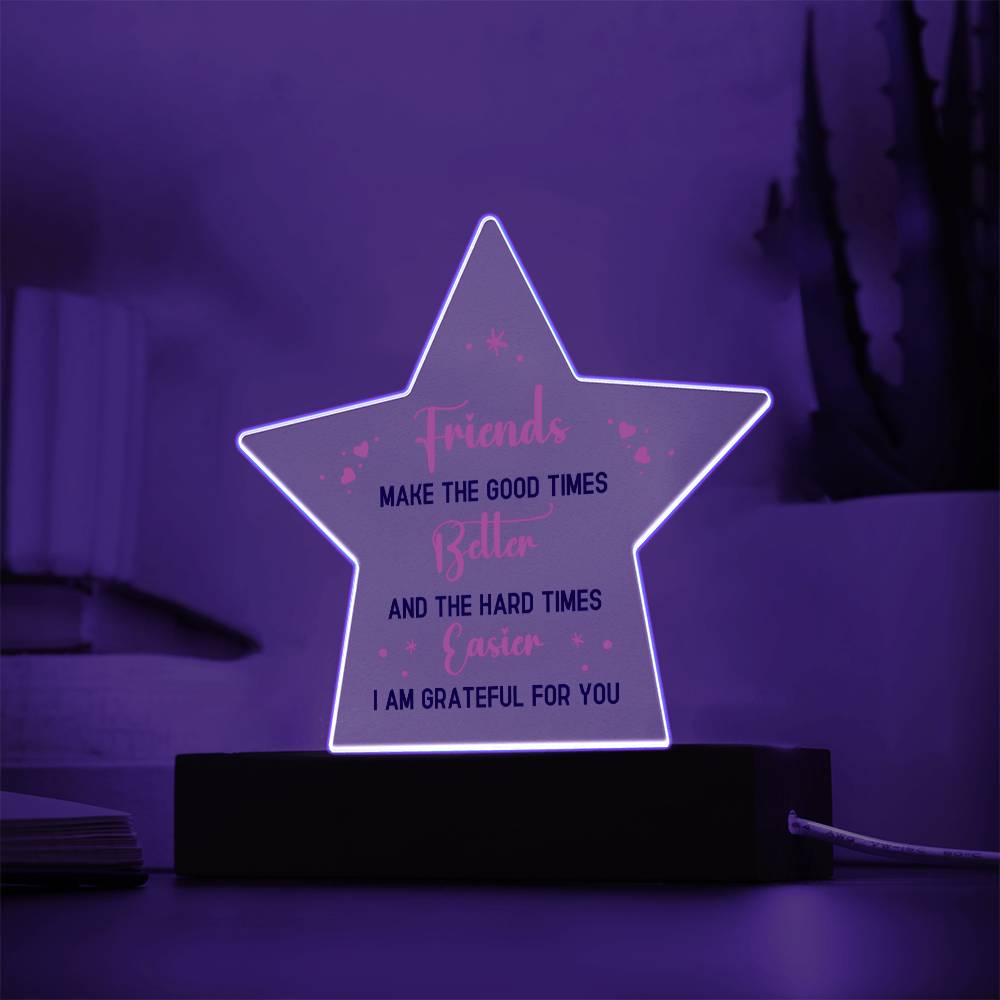 Best Friend Star Acrylic Plaque-[Heartfelt Family Gift]