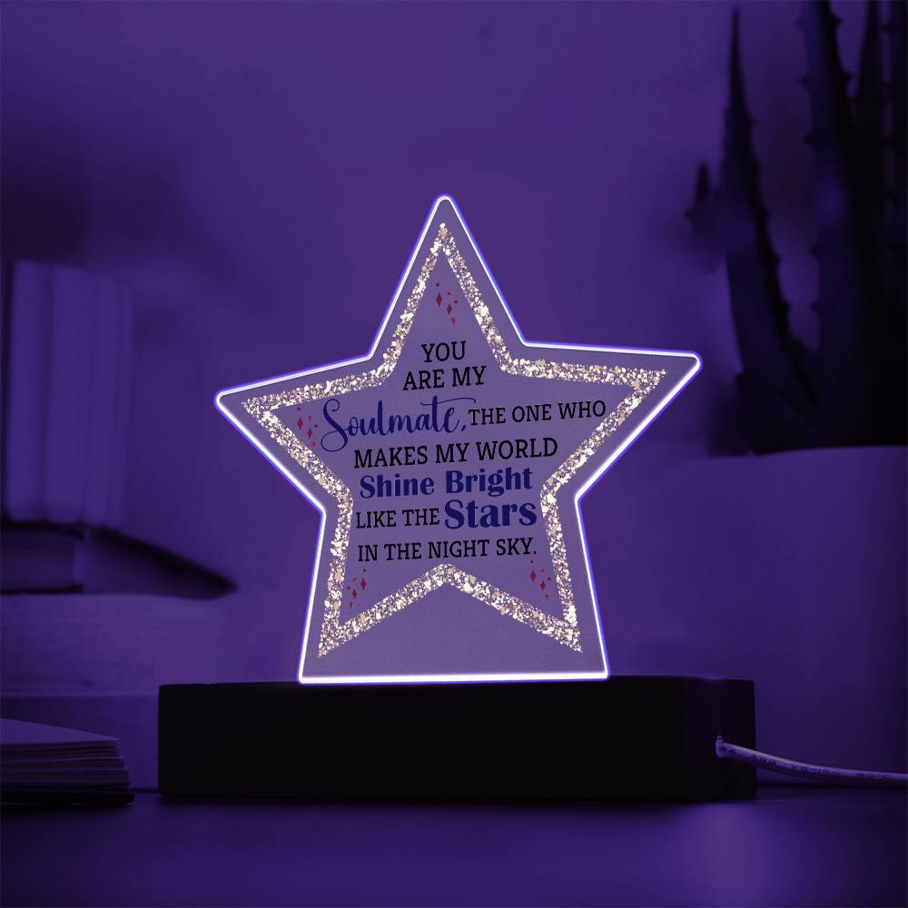 Soulmate Acrylic Star Plaque-[Heartfelt Family Gift]