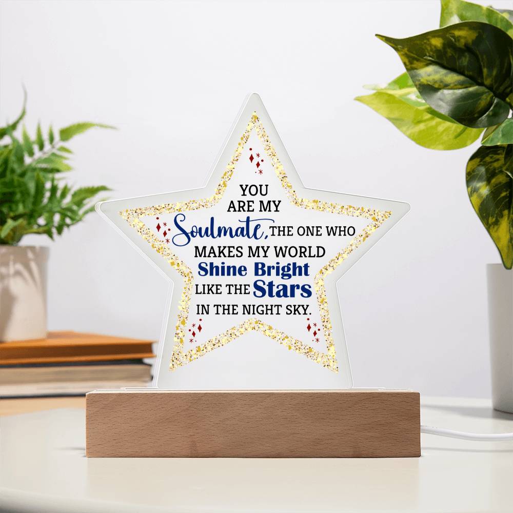 Soulmate Acrylic Star Plaque-[Heartfelt Family Gift]