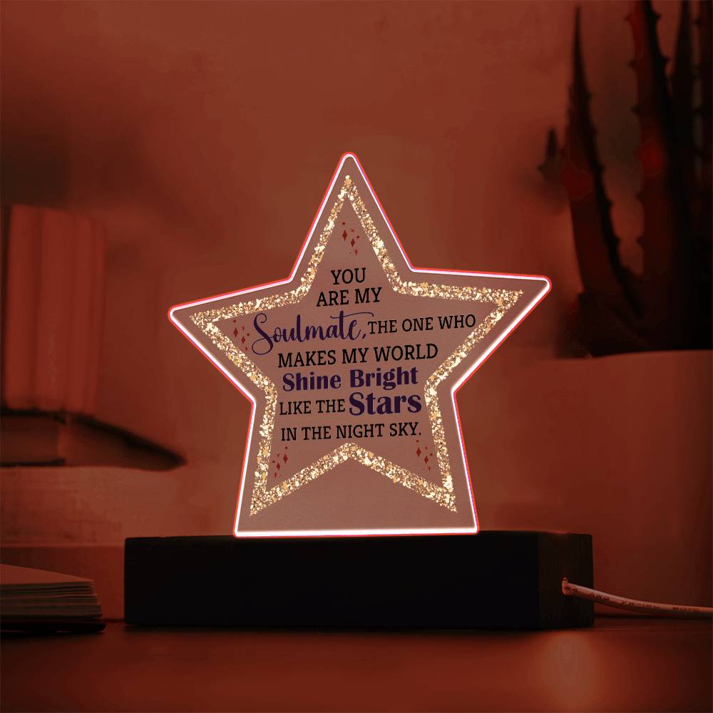 Soulmate Acrylic Star Plaque-[Heartfelt Family Gift]