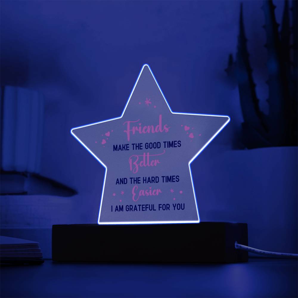 Best Friend Star Acrylic Plaque-[Heartfelt Family Gift]