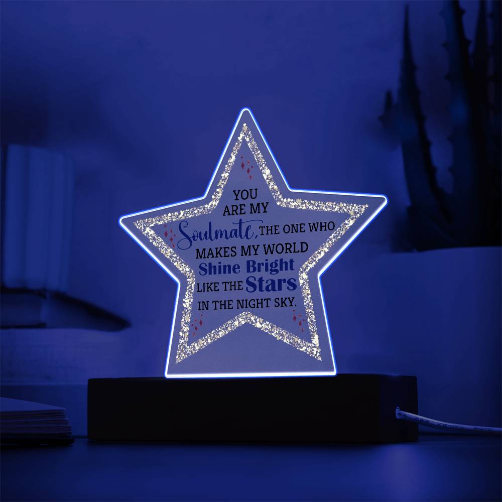 Soulmate Acrylic Star Plaque-[Heartfelt Family Gift]