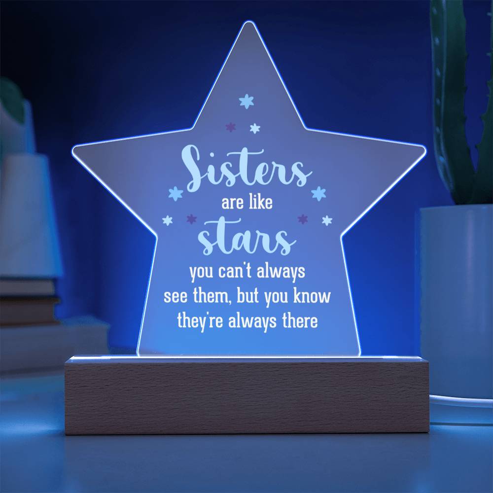 Sisters Star Acrylic Plaque-[Heartfelt Family Gift]