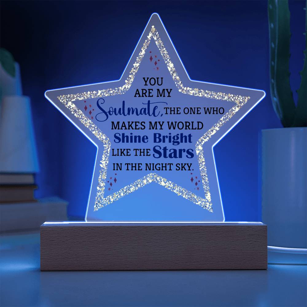 Soulmate Acrylic Star Plaque-[Heartfelt Family Gift]