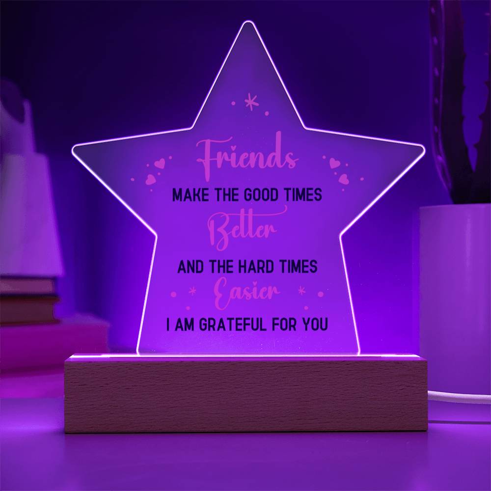 Best Friend Star Acrylic Plaque-[Heartfelt Family Gift]