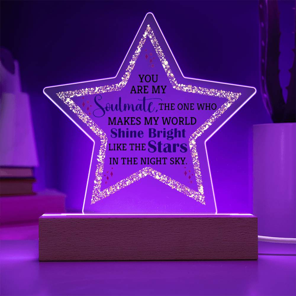 Soulmate Acrylic Star Plaque-[Heartfelt Family Gift]