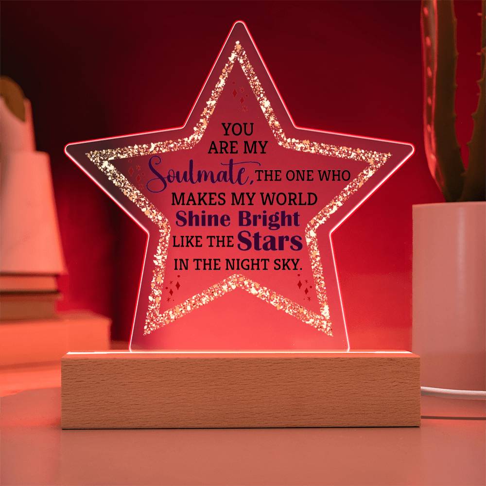 Soulmate Acrylic Star Plaque-[Heartfelt Family Gift]