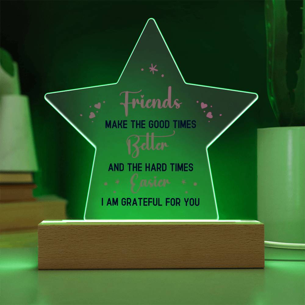 Best Friend Star Acrylic Plaque-[Heartfelt Family Gift]