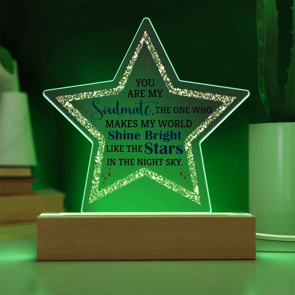 Soulmate Acrylic Star Plaque-[Heartfelt Family Gift]