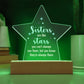 Sisters Star Acrylic Plaque-[Heartfelt Family Gift]