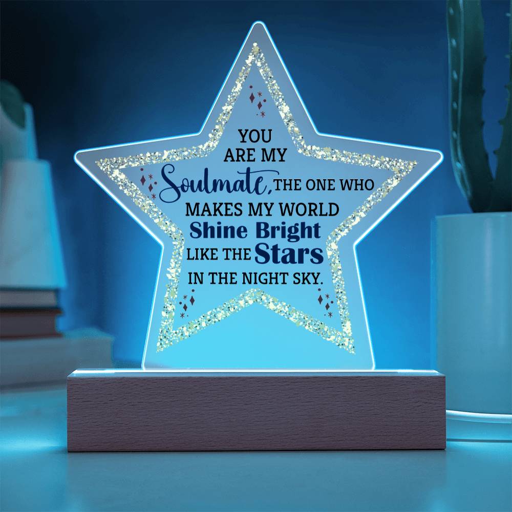 Soulmate Acrylic Star Plaque-[Heartfelt Family Gift]