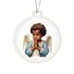 Handcrafted African American Angel Christmas Ornament - Perfect Holiday Decoration-[Heartfelt Family Gift]