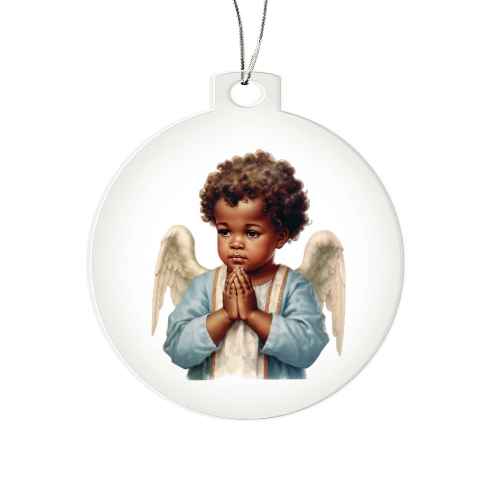 Handcrafted African American Angel Christmas Ornament - Perfect Holiday Decoration-[Heartfelt Family Gift]