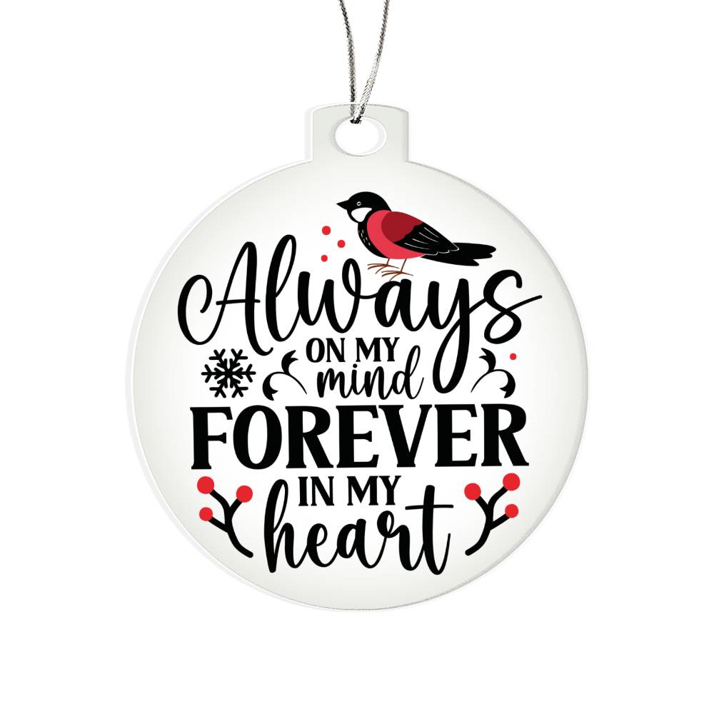 Cardinal Memorial Acrylic Ornament-[Heartfelt Family Gift]