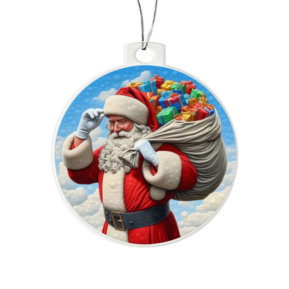 Acrylic Santa Christmas Ornament - Festive Holiday Decoration-[Heartfelt Family Gift]