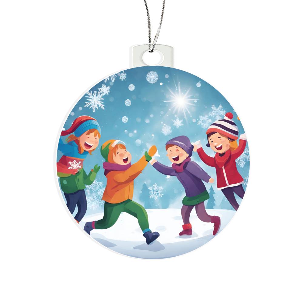 Monogrammed Leather Snow Days Ornament - Perfect Gift for Groomsmen-[Heartfelt Family Gift]