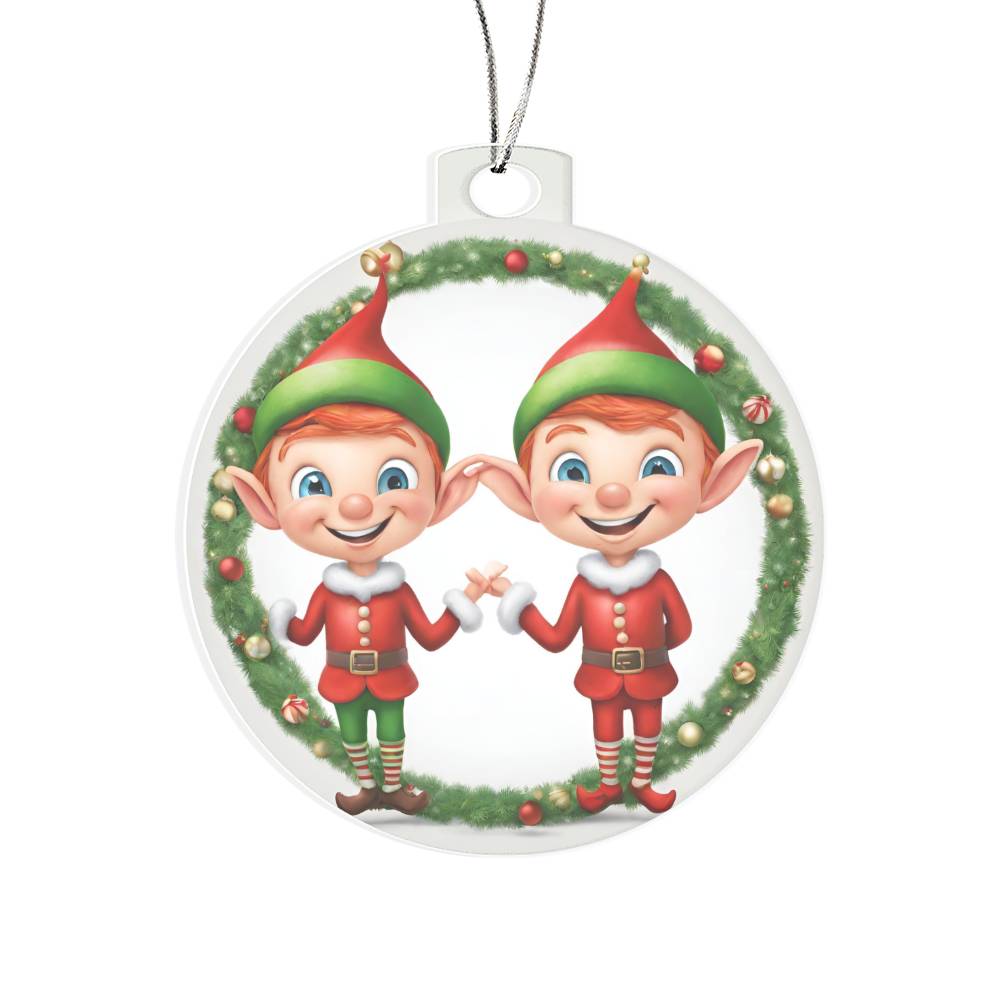 Handcrafted Elves Christmas Ornament - Festive Holiday Decor for Your Tree-[Heartfelt Family Gift]