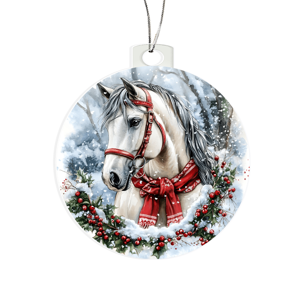 Horse Acrylic Christmas Ornament