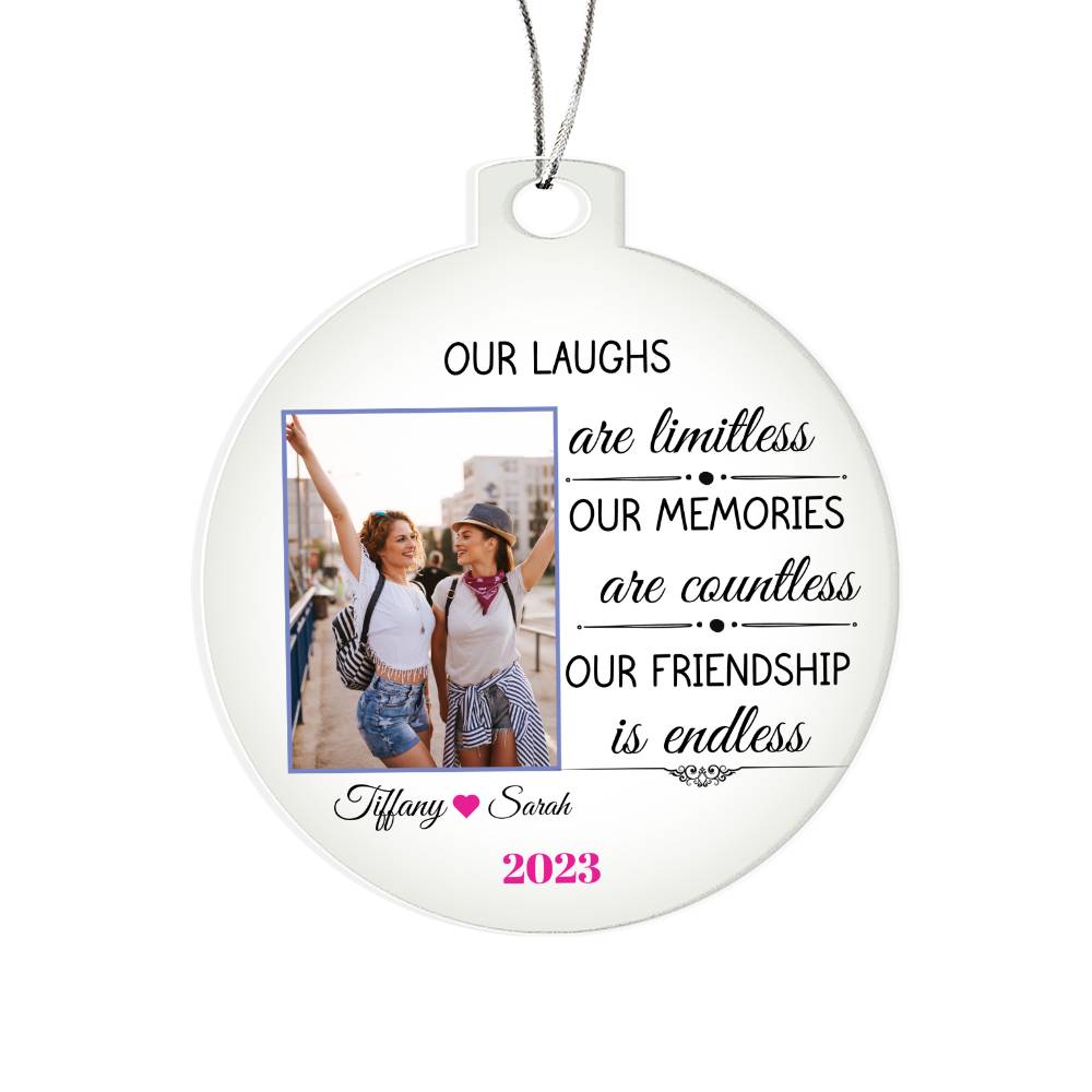 Personalized Friend Bestie Christmas Ornament-[Heartfelt Family Gift]