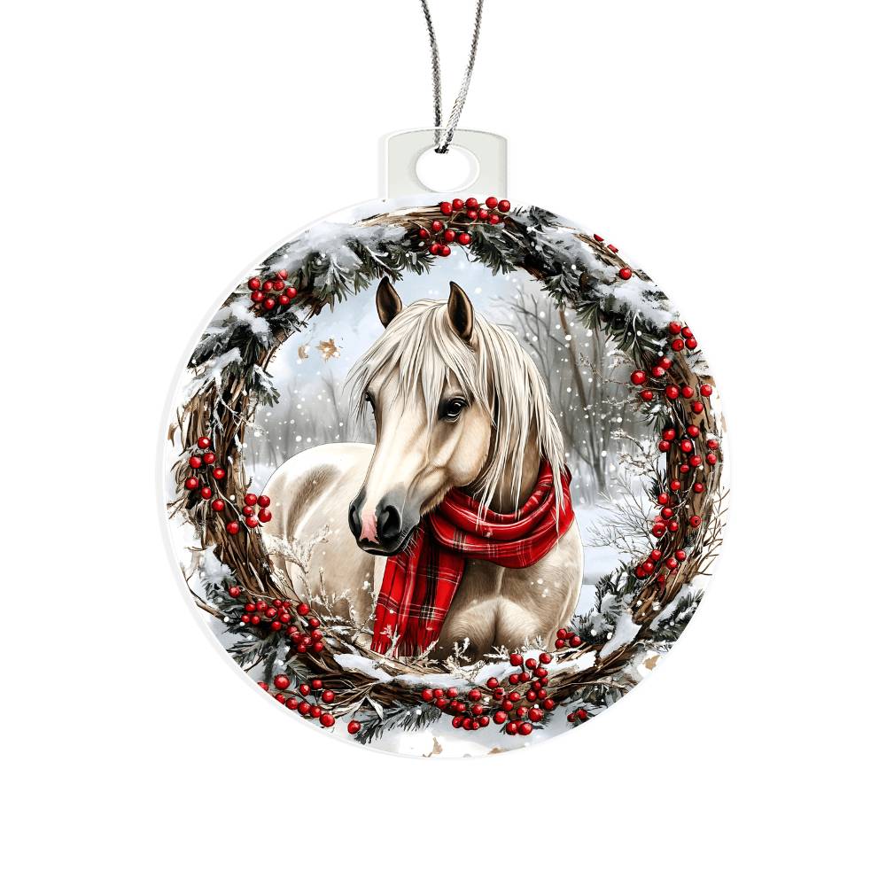Horse Acrylic Christmas Ornament