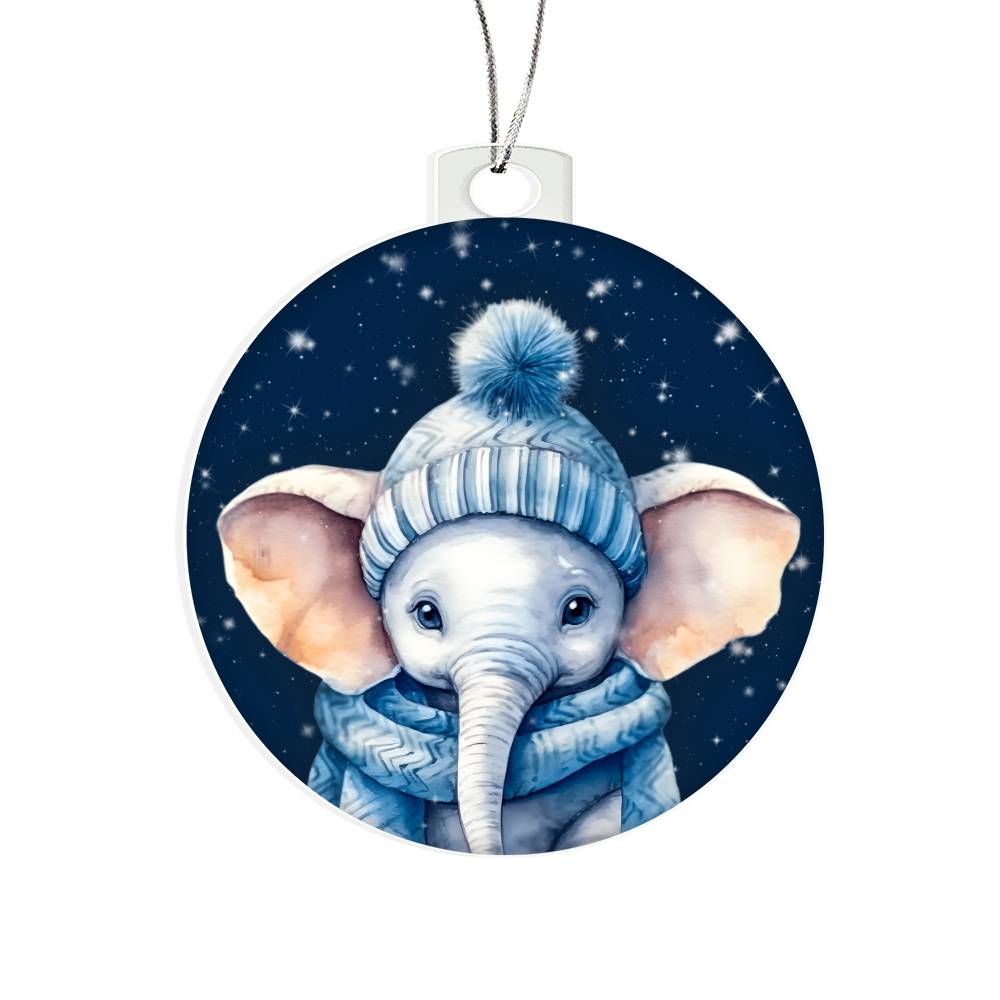 Elephant Christmas Ornament for Festive Holiday Decor - Winter Theme-[Heartfelt Family Gift]