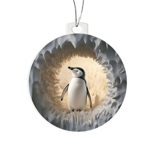 Penguin 3d Effect Acrylic Ornament-[Heartfelt Family Gift]