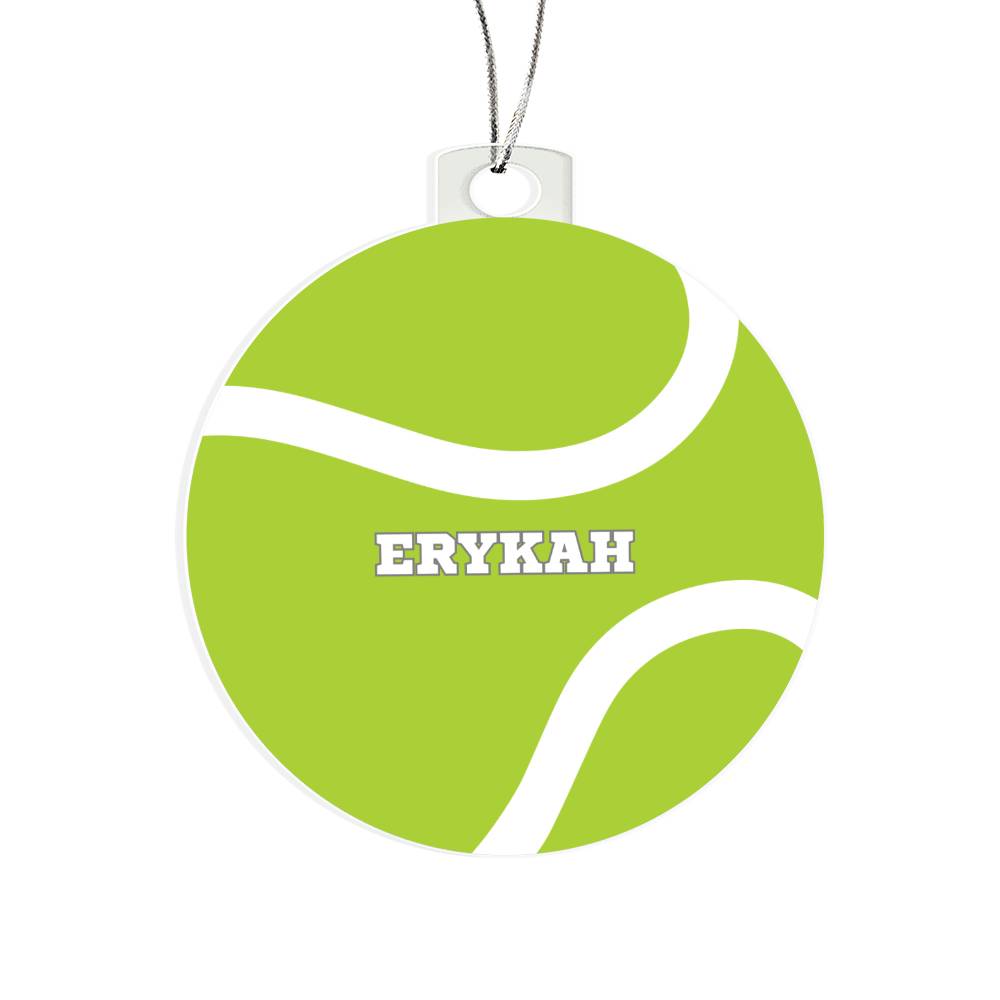 Personalized Tennis Player Christmas Tree Ornament-[Heartfelt Family Gift]