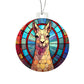 Llama Stained Glass Look Christmas Tree Ornament-[Heartfelt Family Gift]