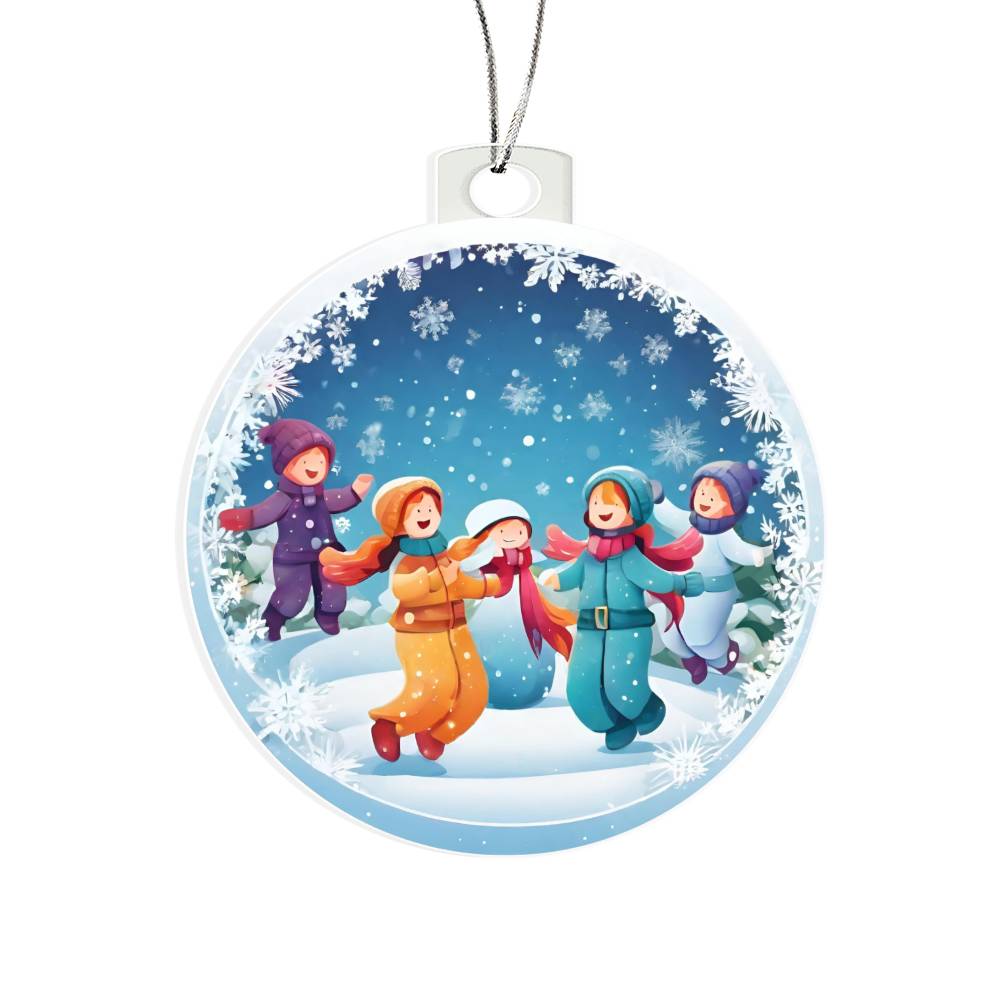 Snow Day Kids Christmas Ornament for Playtime Fun - Add a Festive Touch to Your Tree-[Heartfelt Family Gift]
