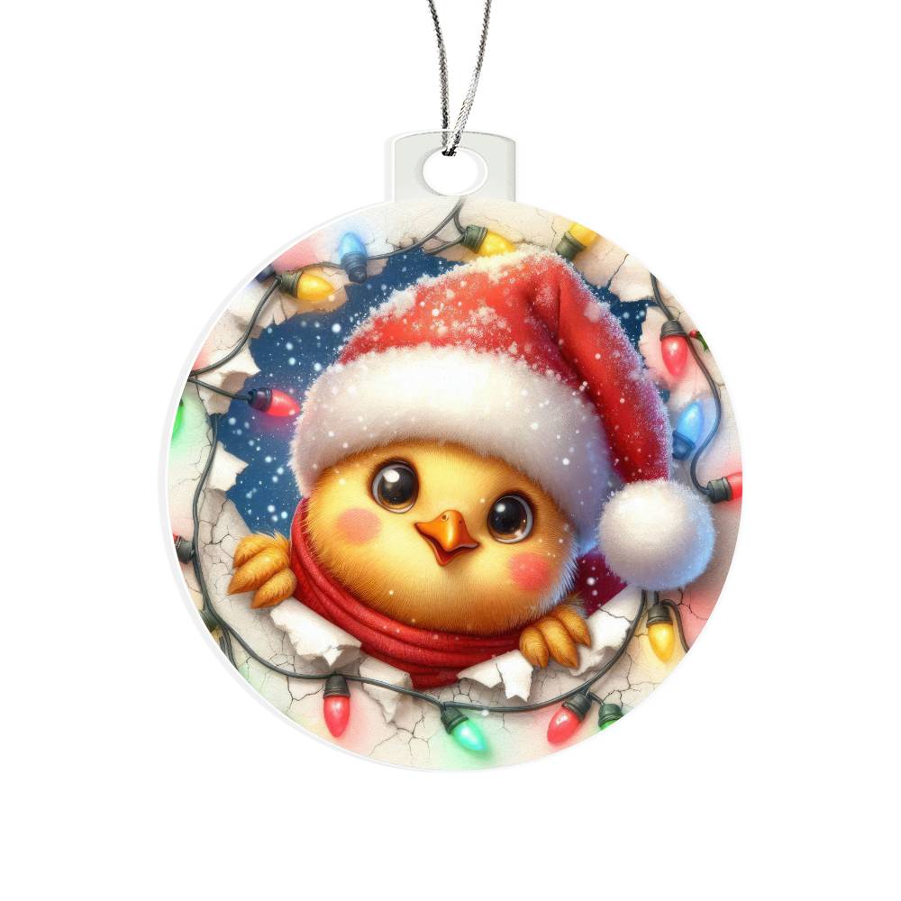 Duck Breakaway 3d Effect Acrylic Ornament-[Heartfelt Family Gift]
