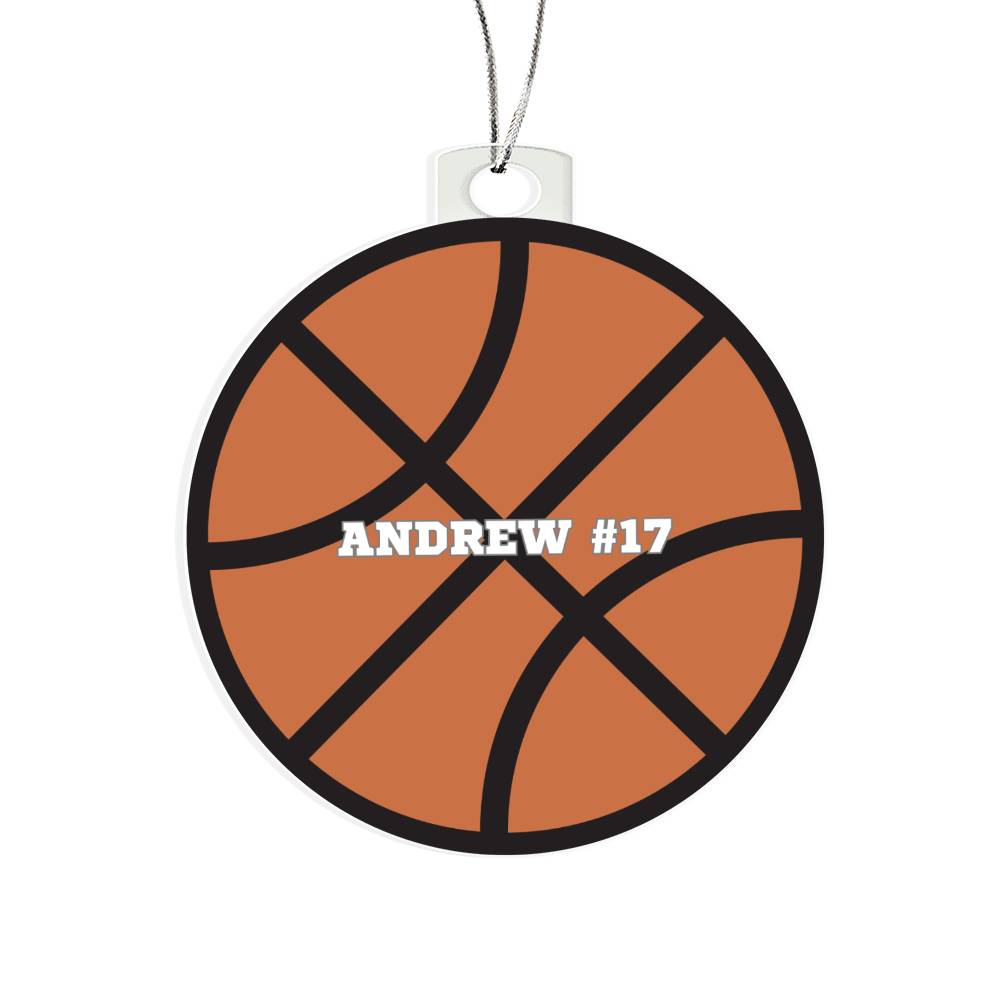 Personalized Basketball Player Christmas Tree Ornament-[Heartfelt Family Gift]