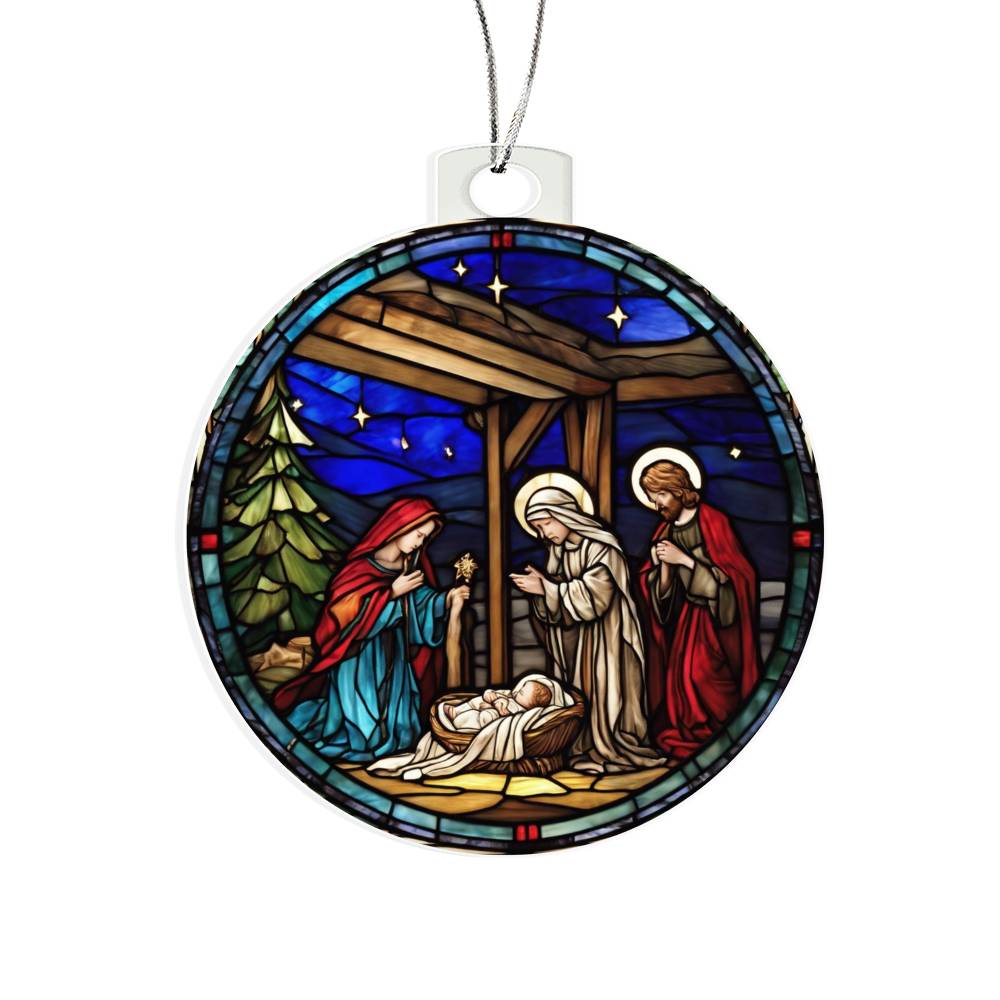 Jesus and Wise Man Manger Scene Acry-[Heartfelt Family Gift]