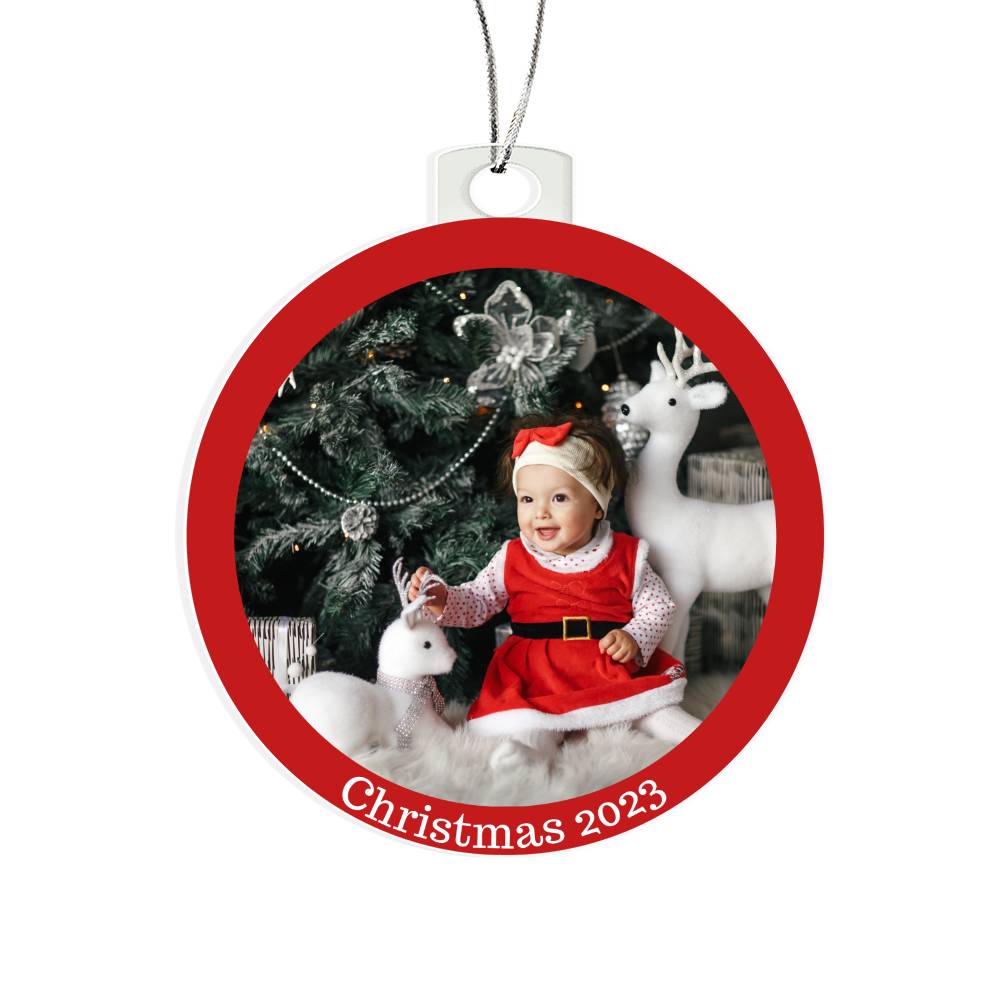 Personalize Photo Christmas Ornament 2023-[Heartfelt Family Gift]