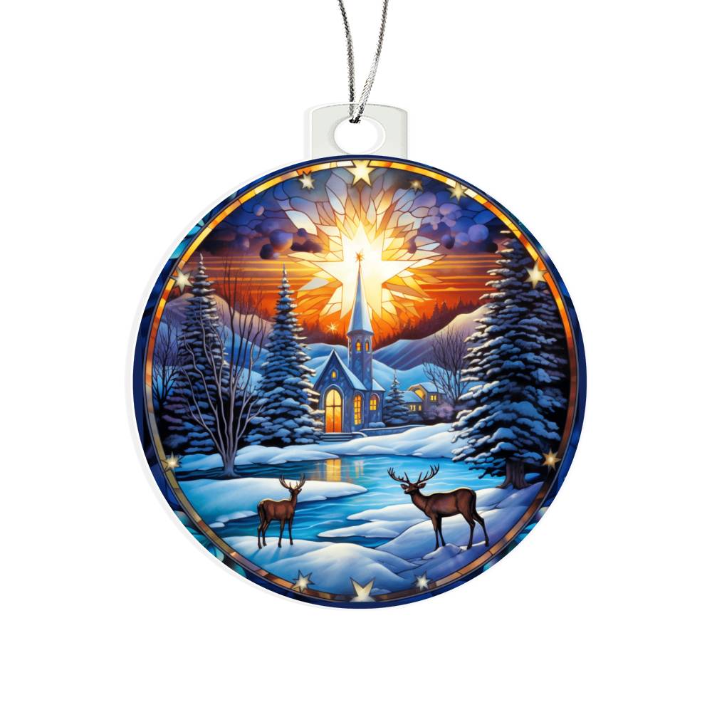 Holiday Deer in Snow Ornament - Christmas Tree Decor-[Heartfelt Family Gift]