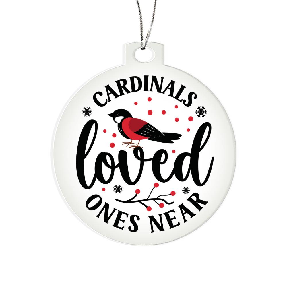 Cardinal Memorial Acrylic Ornament-[Heartfelt Family Gift]