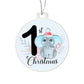 Baby's 1st Christmas Blue Elephant Christmas Tree Ornament-[Heartfelt Family Gift]