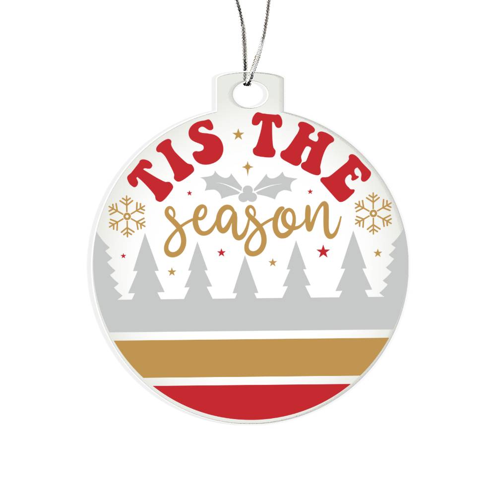 Monogrammed Christmas Ornament - Tis the Season Decoration-[Heartfelt Family Gift]