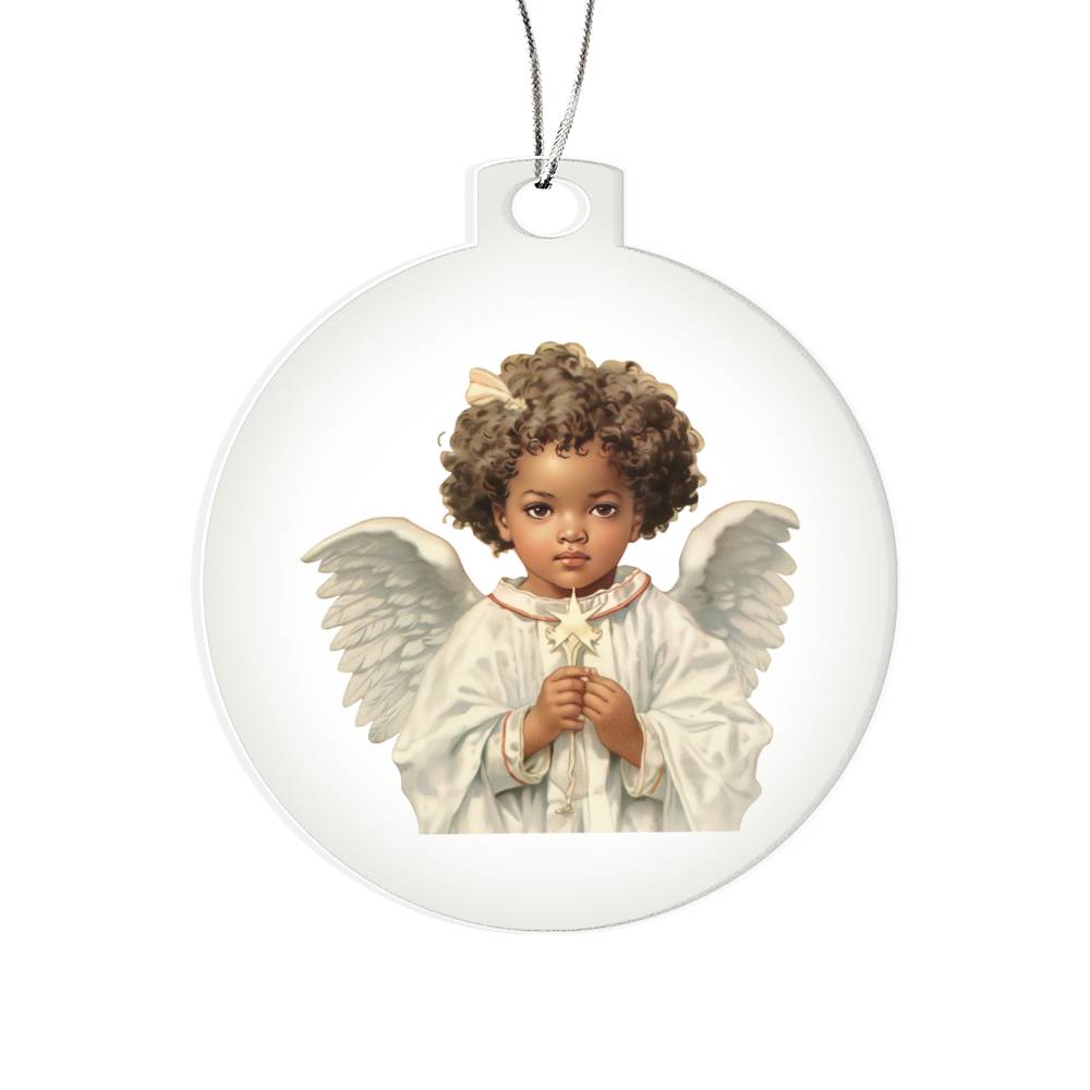 African American Angel Christmas Ornament - Elegant and Festive Decoration for the Holidays-[Heartfelt Family Gift]