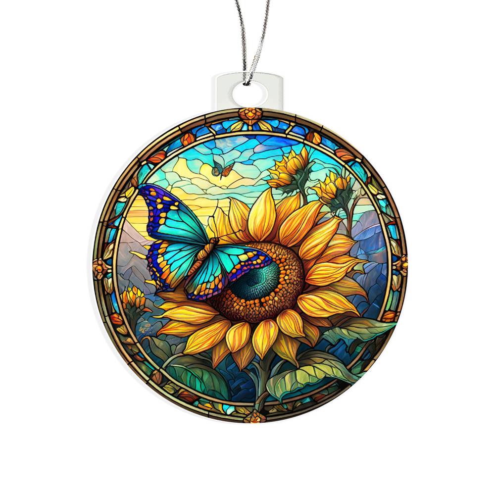 Sunflower Acrylic Ornament-[Heartfelt Family Gift]