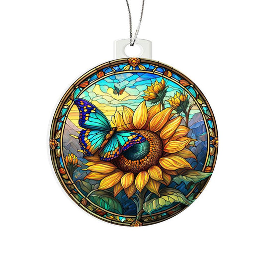 Sunflower Acrylic Ornament-[Heartfelt Family Gift]