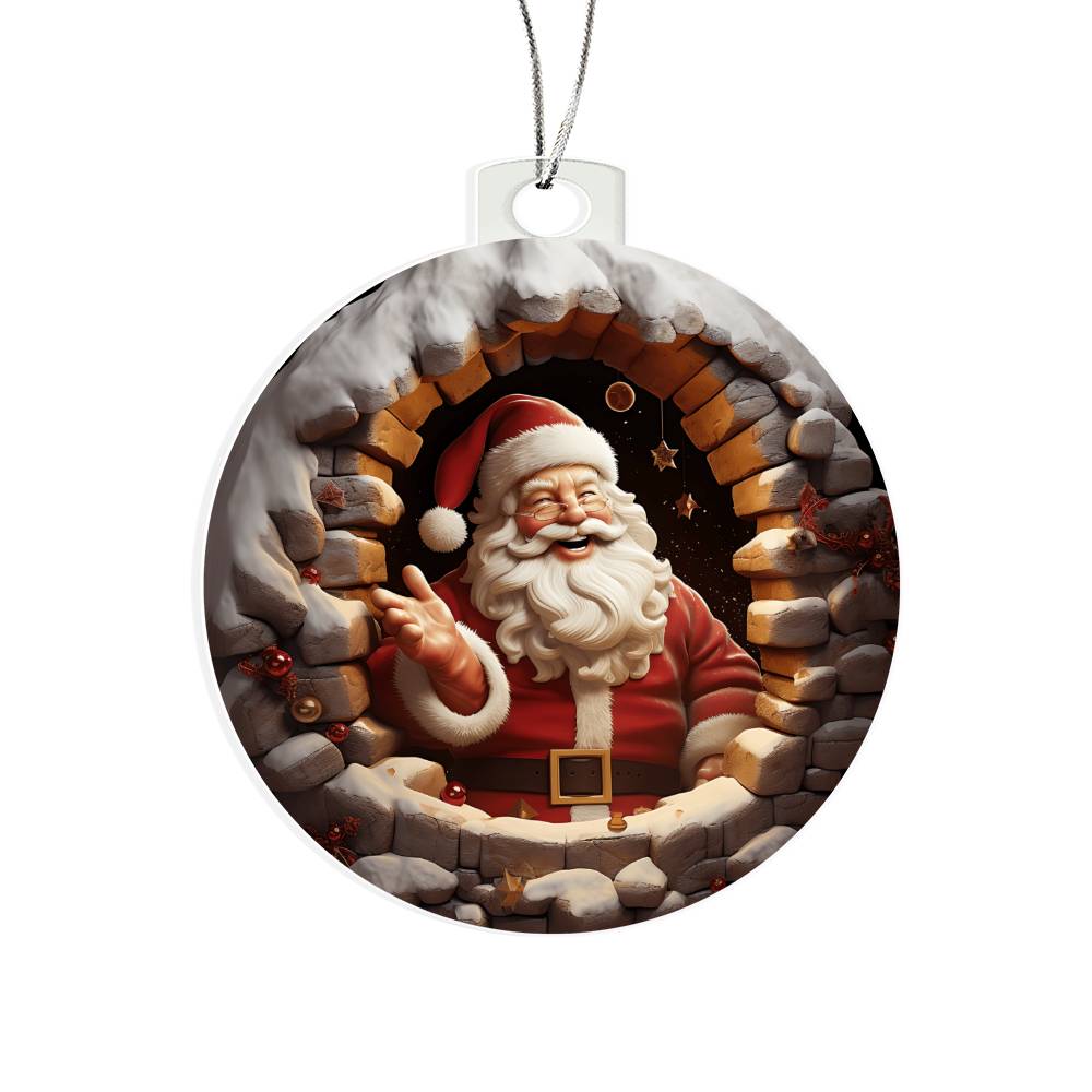 Santa Acrylic Ornament-[Heartfelt Family Gift]