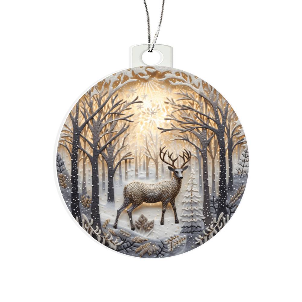 Christmas Ornament Deer in Snow Perfect for Holiday Decor-[Heartfelt Family Gift]