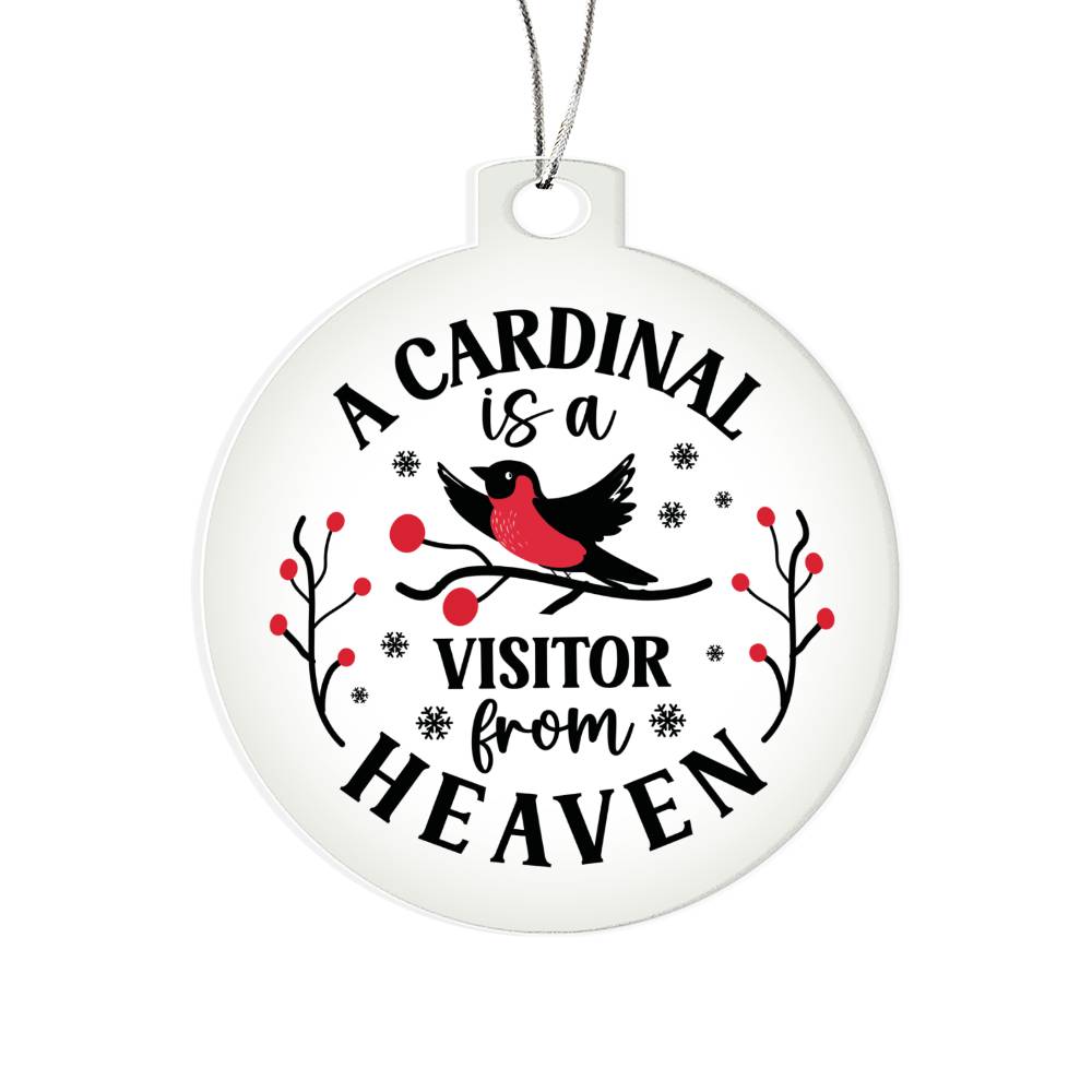 Cardinal Memorial Acrylic Ornament-[Heartfelt Family Gift]