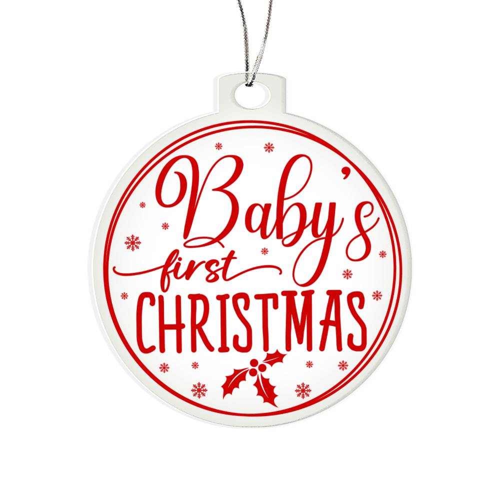 Baby's 1st Christmas Acrylic Ornament-[Heartfelt Family Gift]