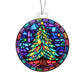 Stained Glass Christmas Tree Ornament-[Heartfelt Family Gift]