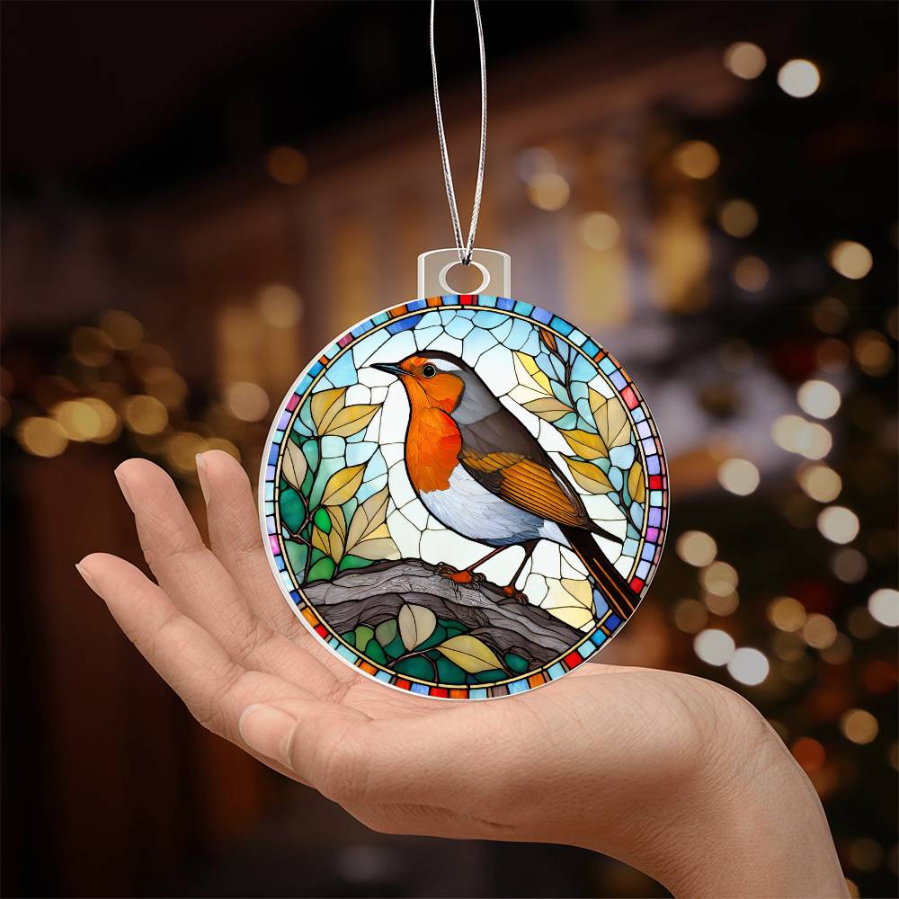 Bird Acrylic Christmas Ornament-[Heartfelt Family Gift]
