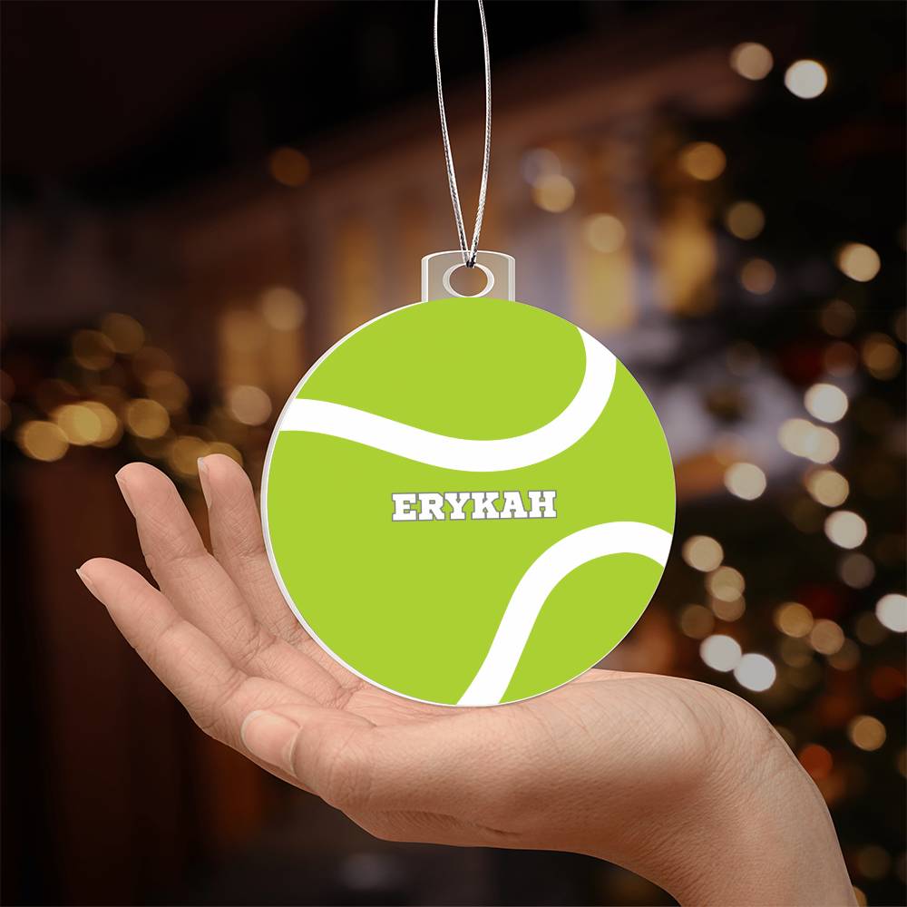 Personalized Tennis Player Christmas Tree Ornament-[Heartfelt Family Gift]