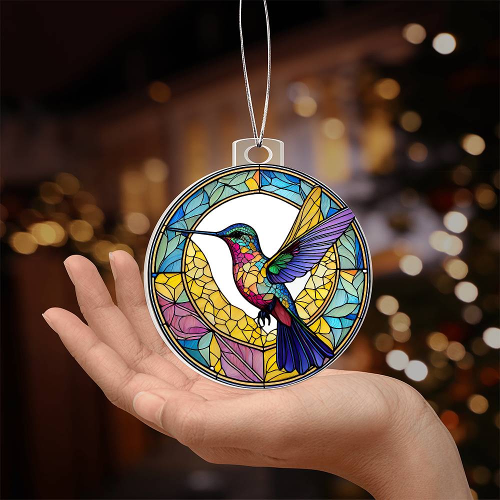 Hummingbird Breakaway 3d Effect Acrylic Ornament-[Heartfelt Family Gift]